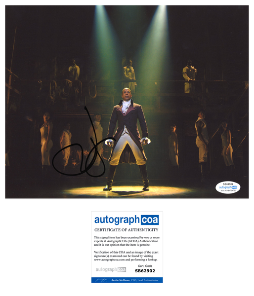 Leslie Odom Jr Hamilton Signed Autograph 8x10 Photo ACOA