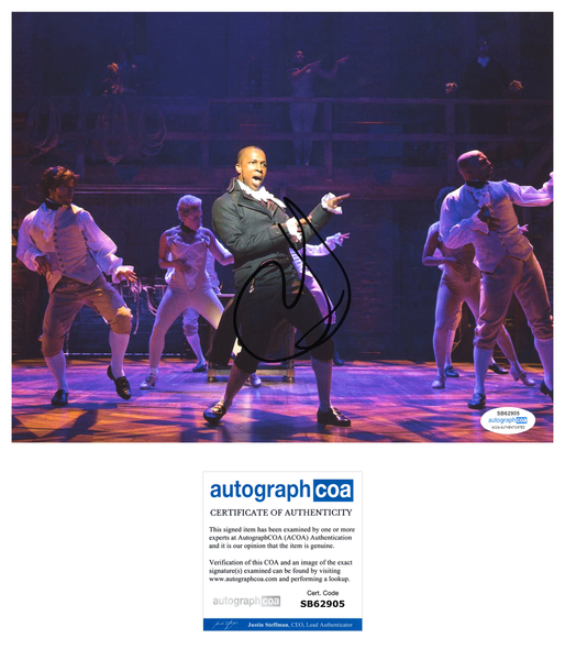 Leslie Odom Jr Hamilton Signed Autograph 8x10 Photo ACOA