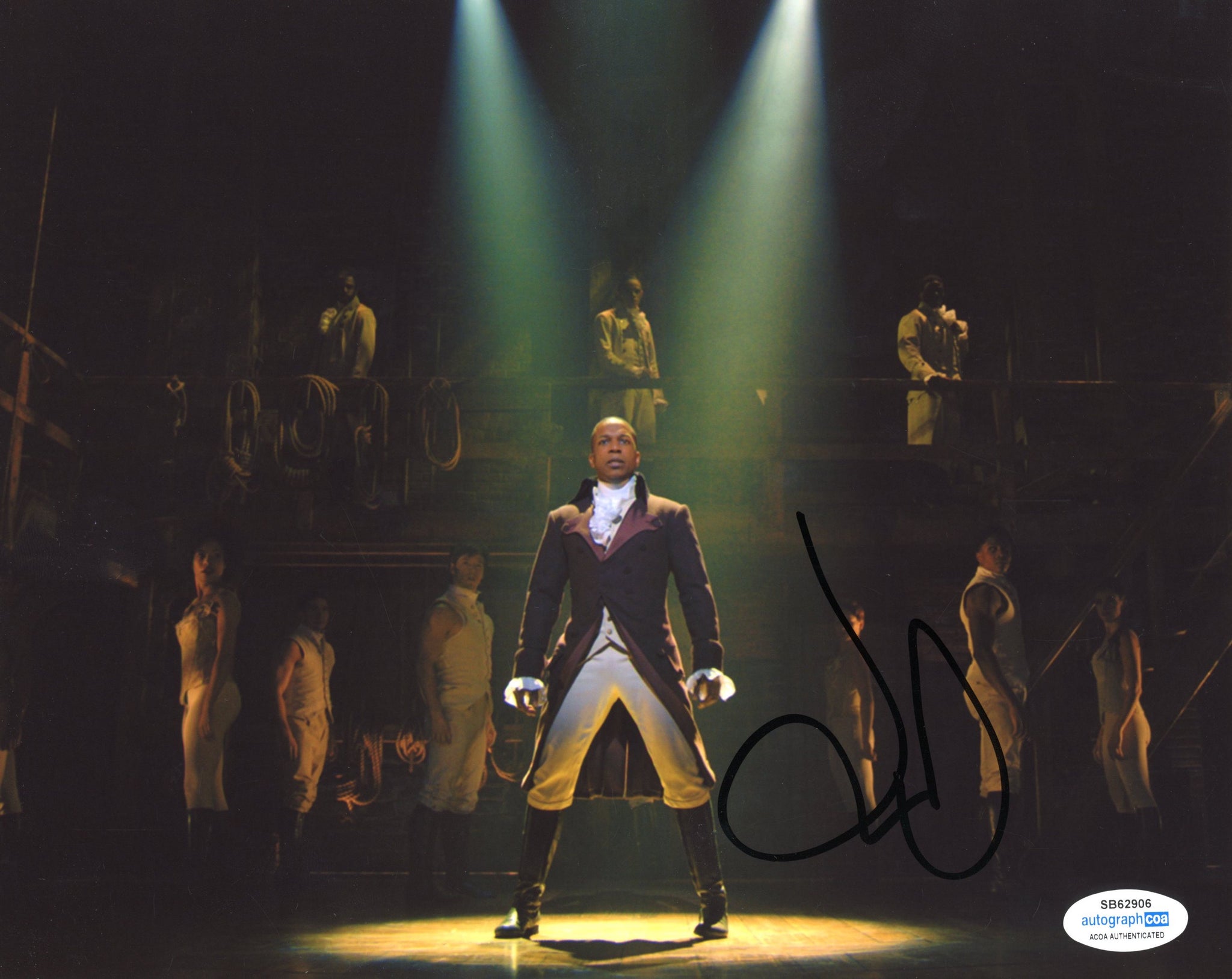 Leslie Odom Jr Hamilton Signed Autograph 8x10 Photo ACOA