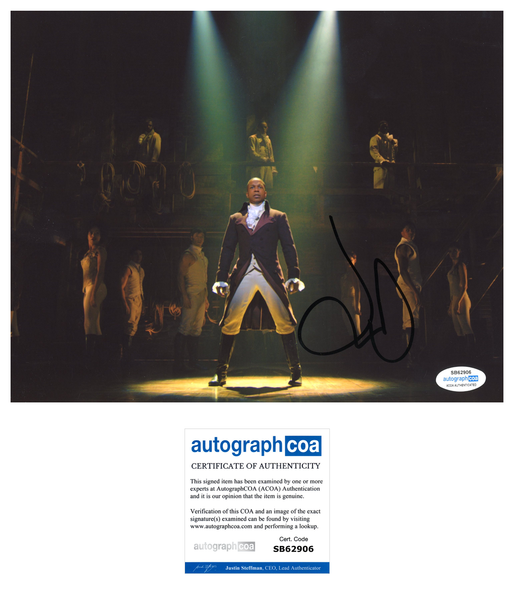 Leslie Odom Jr Hamilton Signed Autograph 8x10 Photo ACOA