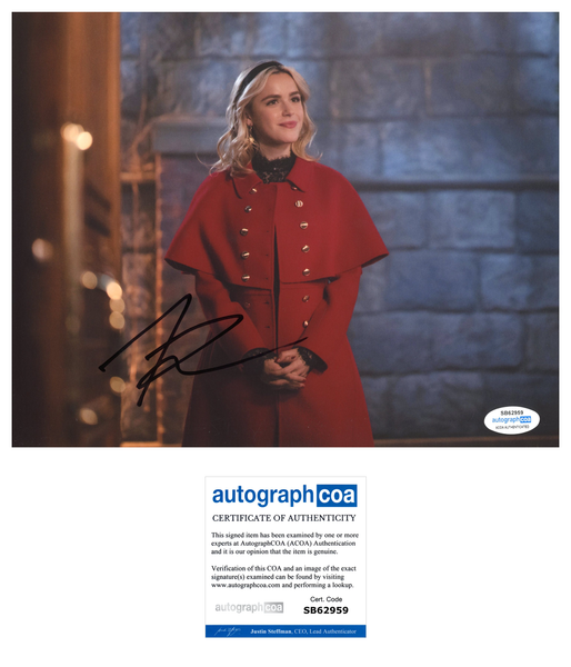 Kiernan Shipka Sabrina Signed Autograph 8x10 Photo ACOA