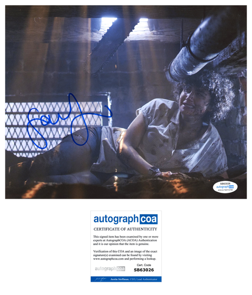 Sarah Yarkin Texas Chainsaw Signed Autograph 8x10 Photo ACOA