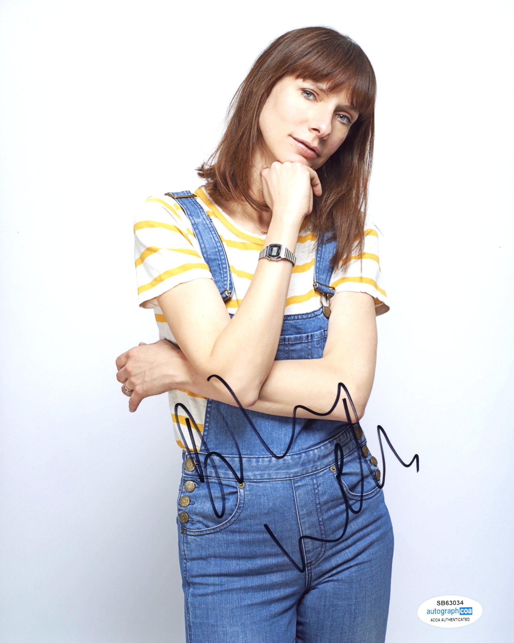 Dolly Wells Sexy Signed Autograph 8x10 Photo ACOA