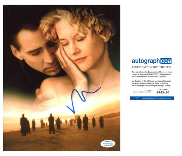 Nicolas Cage City of Angels Signed Autograph 8x10 Photo ACOA