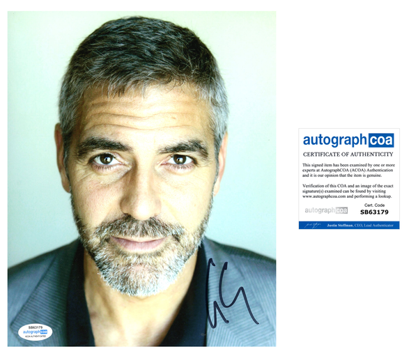 George Clooney Signed Autograph 8x10 Photo ACOA