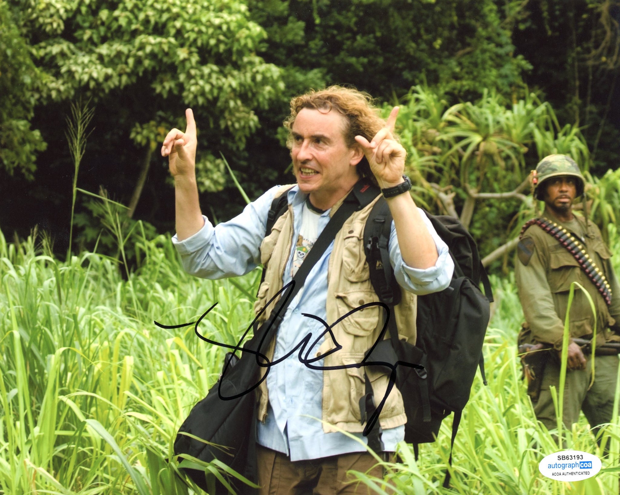 Steve Coogan Tropic Thunder Signed Autograph 8x10 photo ACOA