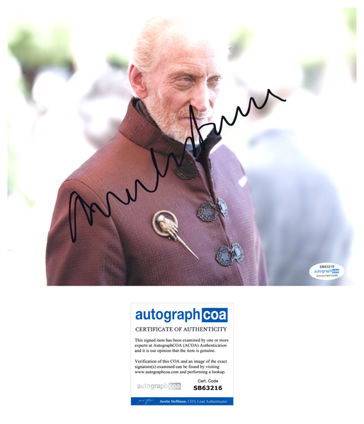 Charles Dance Game of Thrones Signed Autograph 8x10 Photo ACOA
