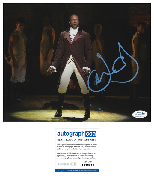 Leslie Odom Jr Hamilton Signed Autograph 8x10 Photo ACOA