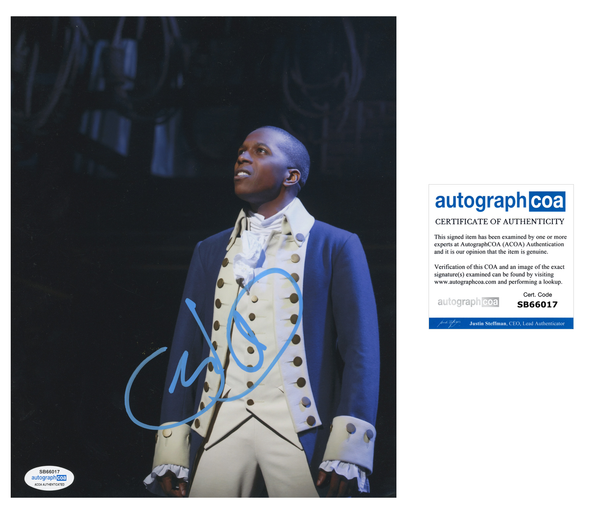 Leslie Odom Jr Hamilton Signed Autograph 8x10 Photo ACOA