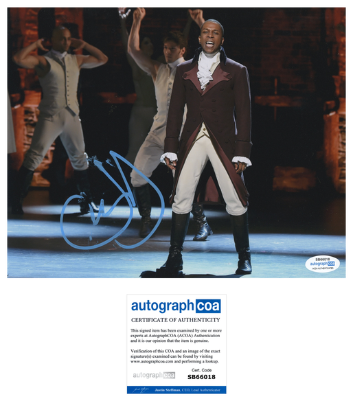 Leslie Odom Jr Hamilton Signed Autograph 8x10 Photo ACOA