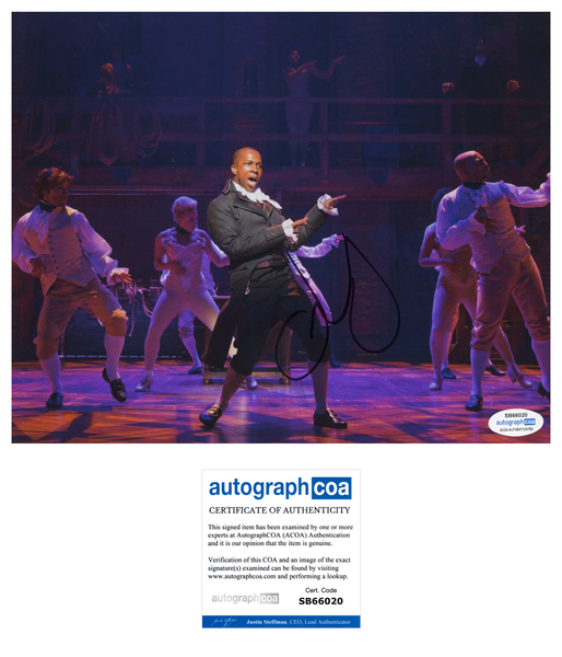 Leslie Odom Jr Hamilton Signed Autograph 8x10 Photo ACOA