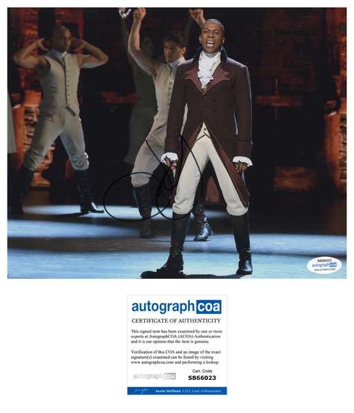 Leslie Odom Jr Hamilton Signed Autograph 8x10 Photo ACOA