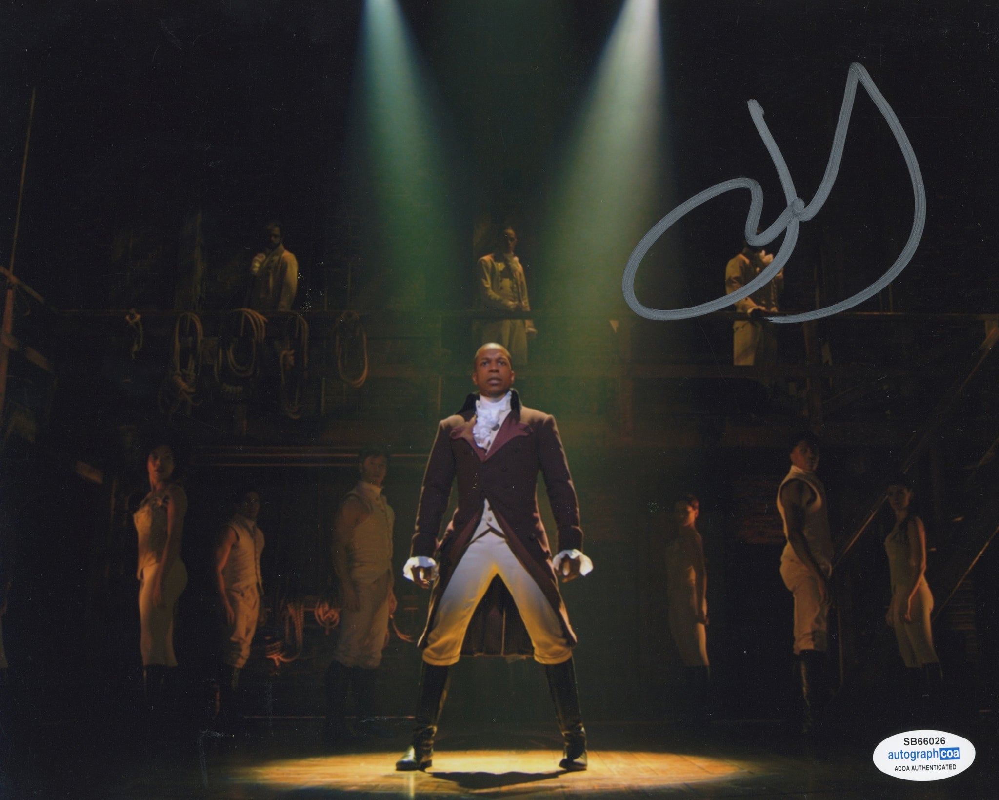 Leslie Odom Jr Hamilton Signed Autograph 8x10 Photo ACOA