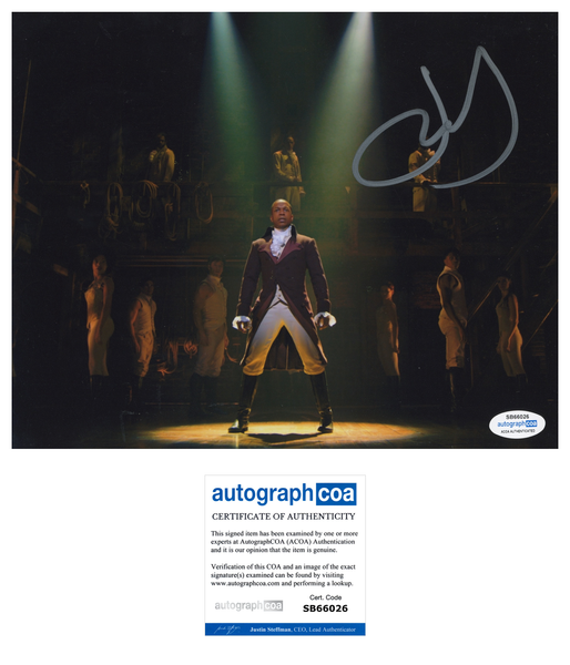 Leslie Odom Jr Hamilton Signed Autograph 8x10 Photo ACOA