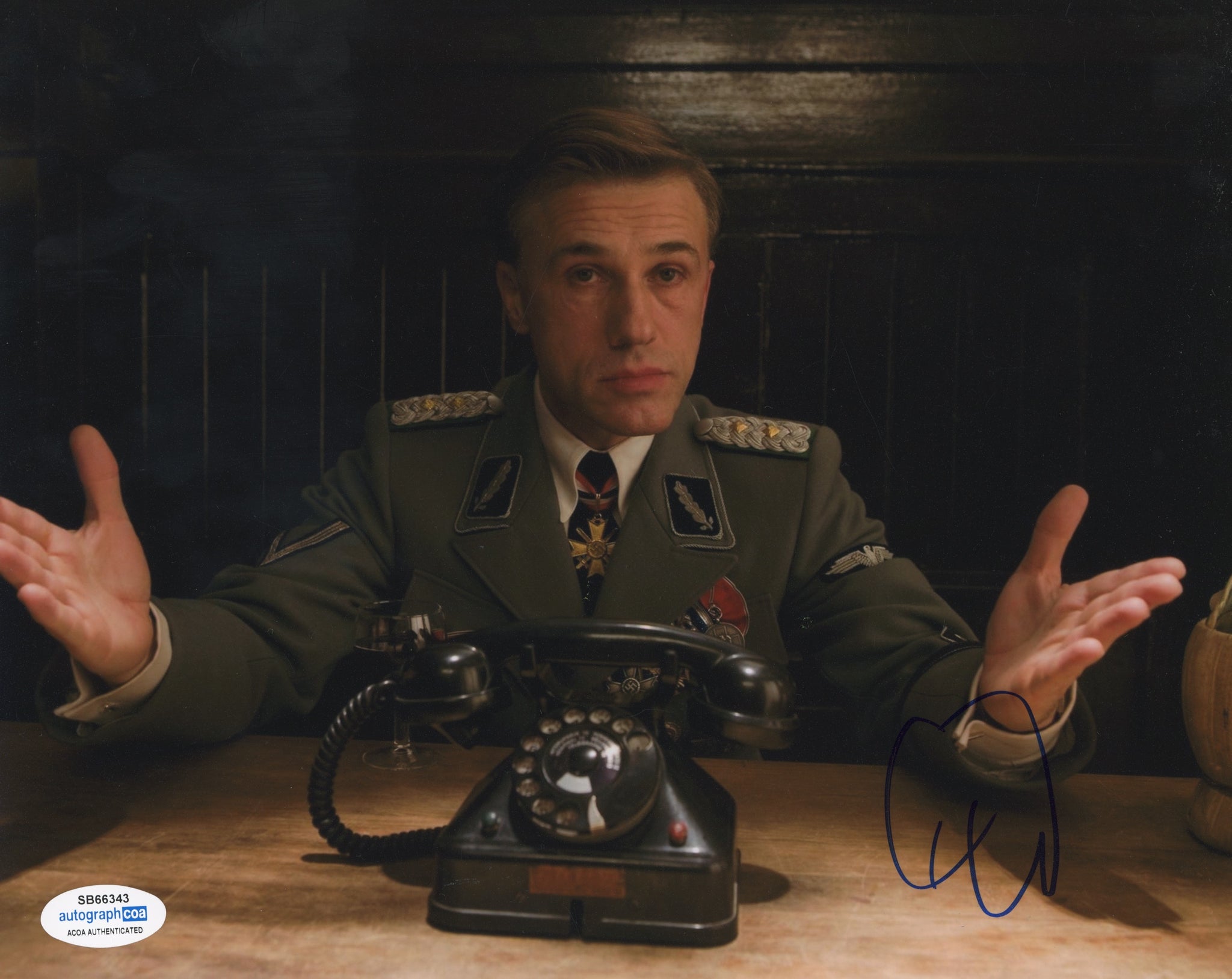 Christoph Waltz Inglorious Basterds Signed Autograph 8x10 Photo ACOA