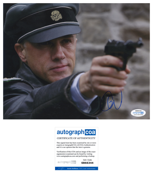 Christoph Waltz Inglorious Basterds Signed Autograph 8x10 Photo ACOA