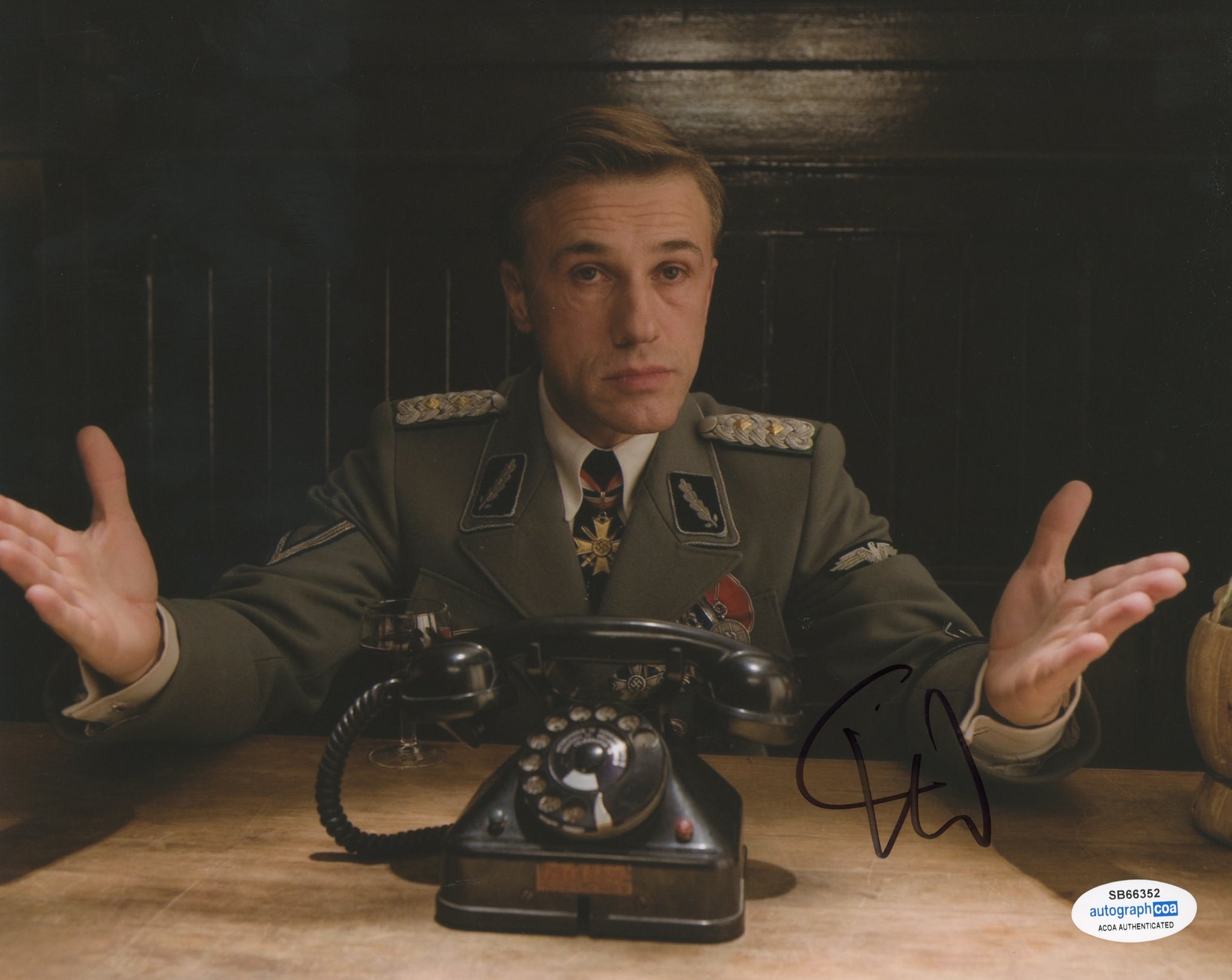 Christoph Waltz Inglorious Basterds Signed Autograph 8x10 Photo ACOA