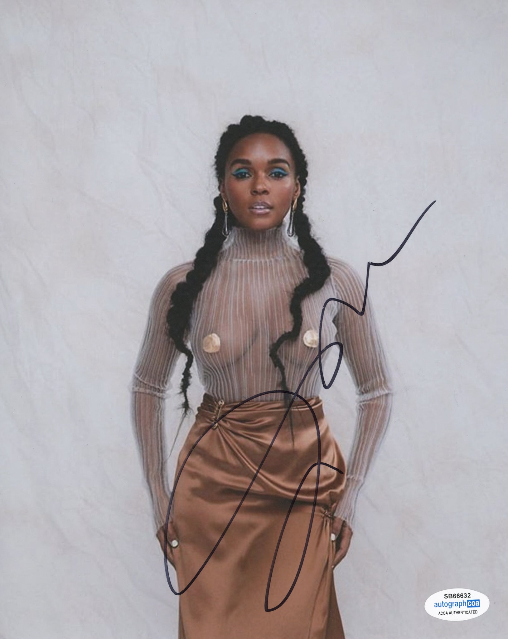 Janelle Monae Sexy Signed Autograph 8x10 Photo ACOA