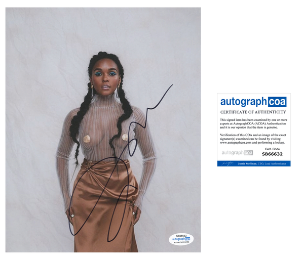 Janelle Monae Sexy Signed Autograph 8x10 Photo ACOA