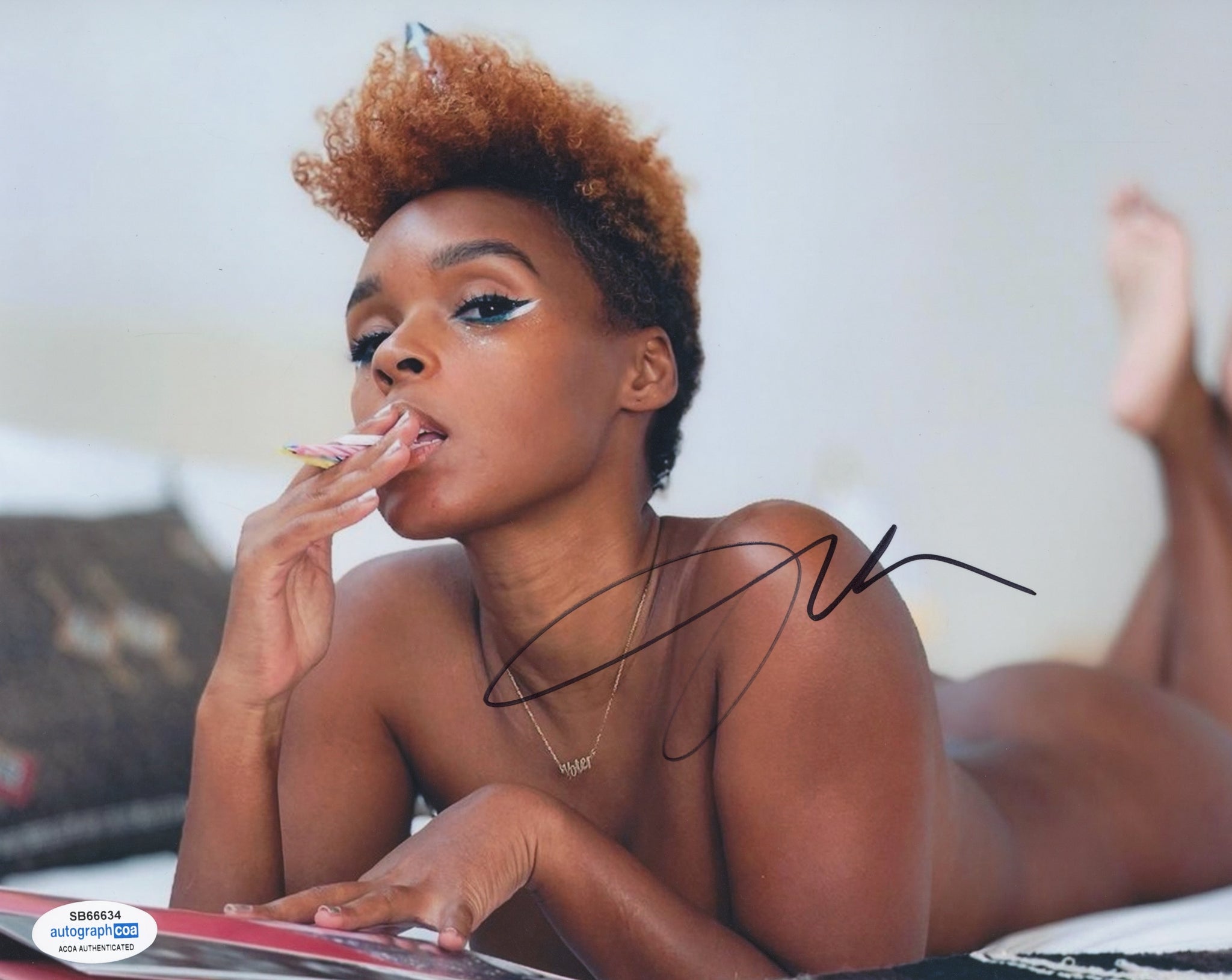 Janelle Monae Sexy Signed Autograph 8x10 Photo ACOA