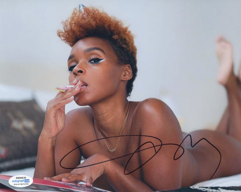 Janelle Monae Sexy Signed Autograph 8x10 Photo ACOA