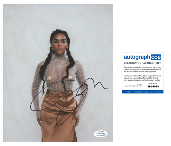 Janelle Monae Sexy Signed Autograph 8x10 Photo ACOA