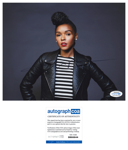 Janelle Monae Sexy Signed Autograph 8x10 Photo ACOA