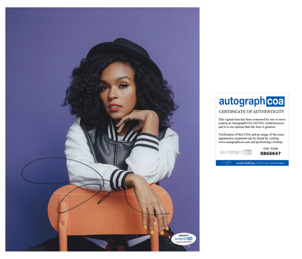 Janelle Monae Sexy Signed Autograph 8x10 Photo ACOA