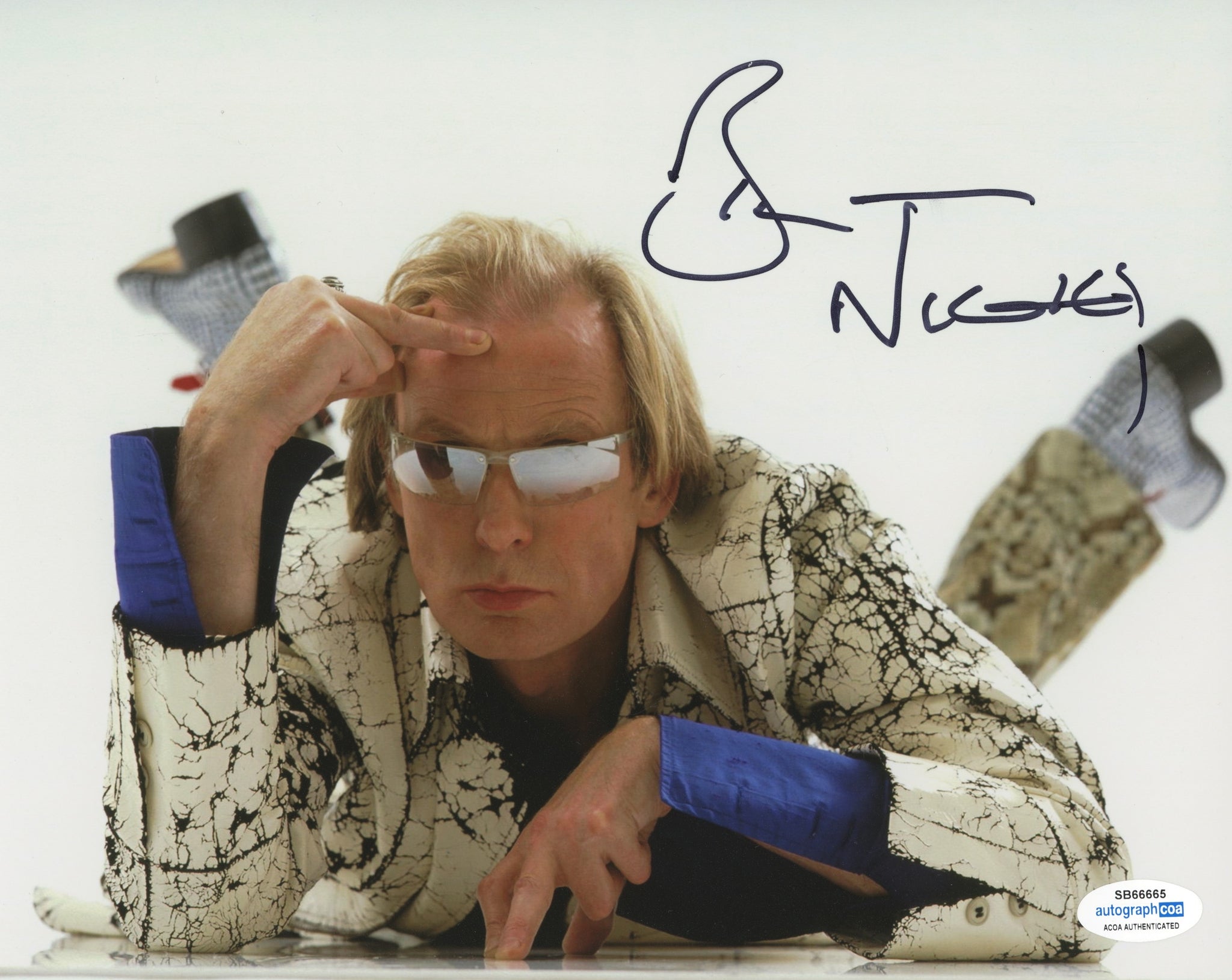 Bill Nighy Love Actually Signed Autograph 8x10 Photo ACOA