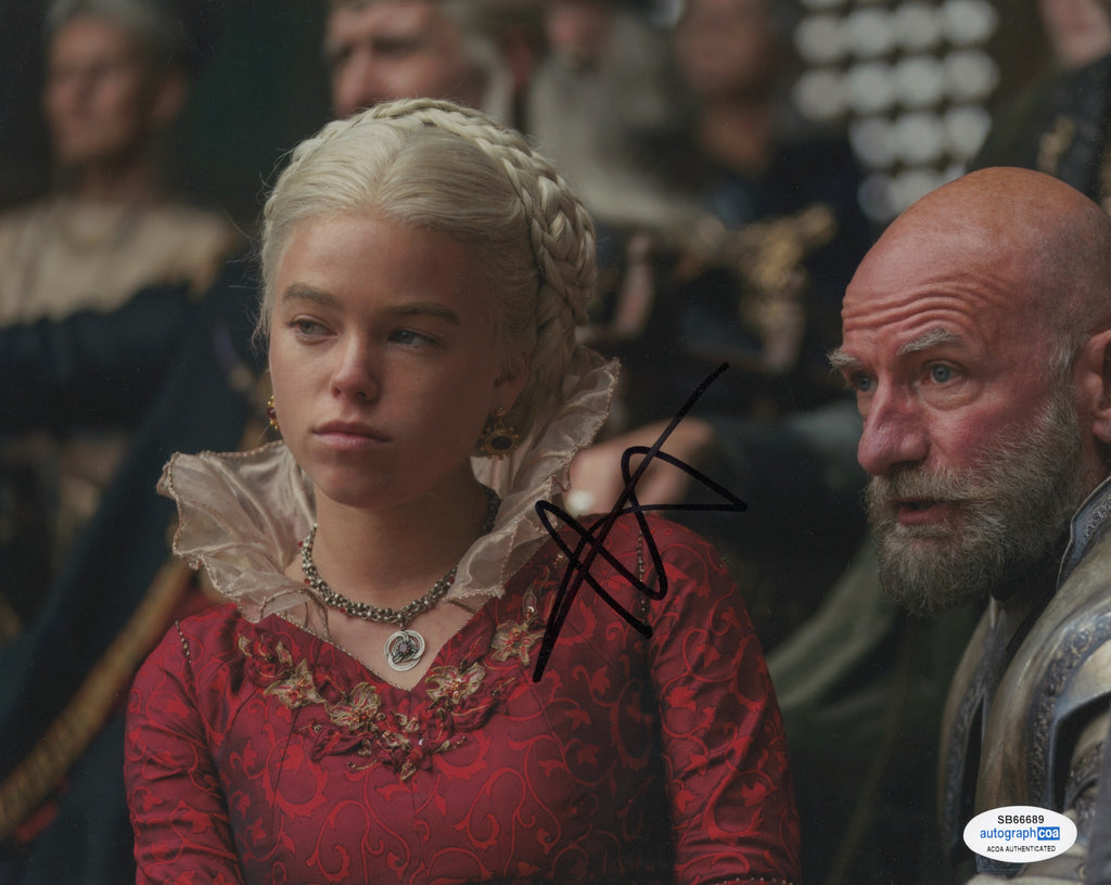 Micky Alclock Milly Alcock House of the Dragon Signed Autograph 8x10 Photo ACOA ...