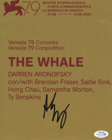 Darren Aronofsky The Whale Signed Autograph 8x10 Photo ACOA