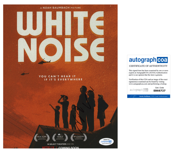 Noah Baumbach White Noise Signed Autograph 8x10 Photo ACOA