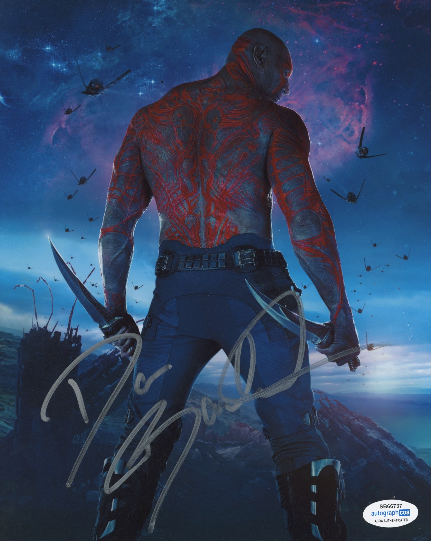 Dave Bautista Guardians of the Galaxy Signed Autograph 8x10 Photo ACOA