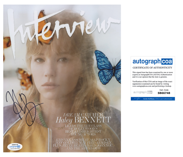 Haley Bennett Sexy Signed Autograph 8x10 Photo ACOA