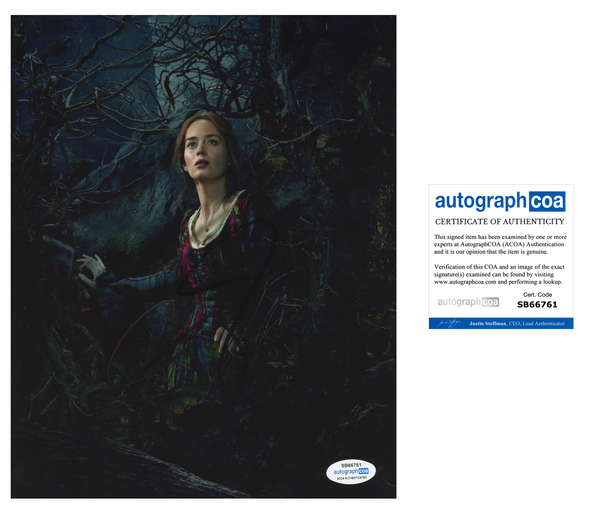 Emily Blunt Into the Woods Signed Autograph 8x10 Photo ACOA