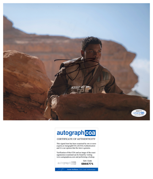 John Boyega Star Wars Signed Autograph 8x10 Photo ACOA