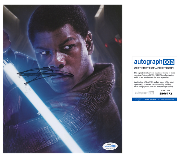 John Boyega Star Wars Signed Autograph 8x10 Photo ACOA