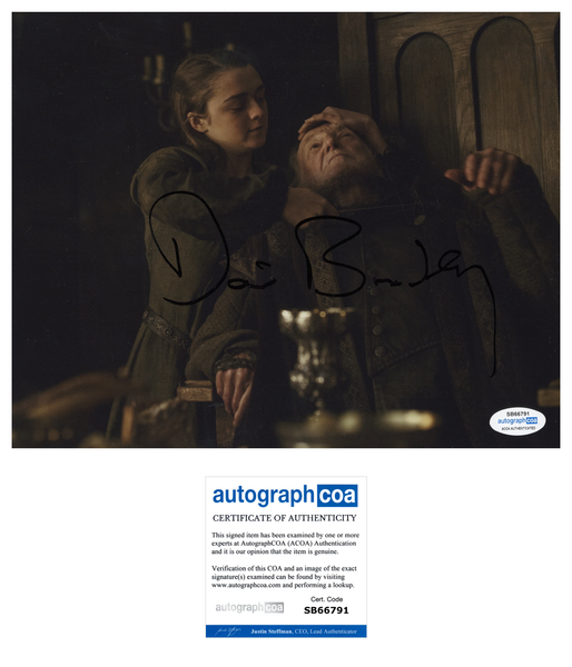 David Bradley Game of Thrones Signed Autograph 8x10 Photo ACOA