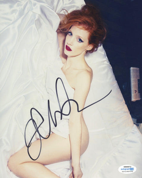 Jessica Chastain Sexy Signed Autograph 8x10 Photo ACOA