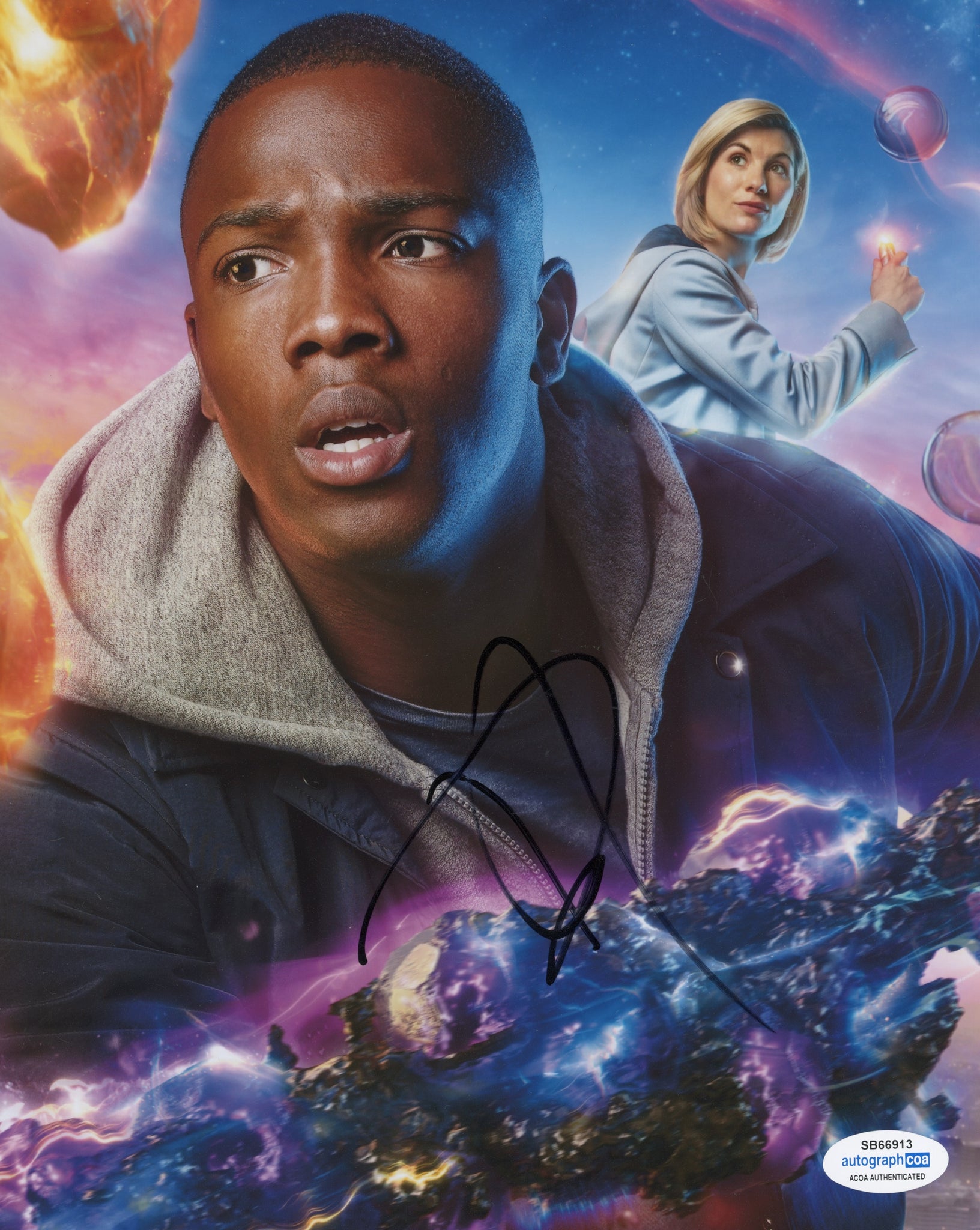 Tosin Cole Doctor Who Signed Autograph 8x10 Photo ACOA