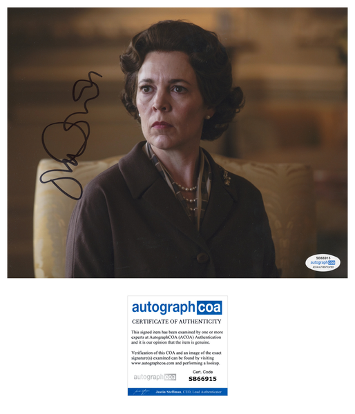 Olivia Colman The Crown Signed Autograph 8x10 Photo ACOA