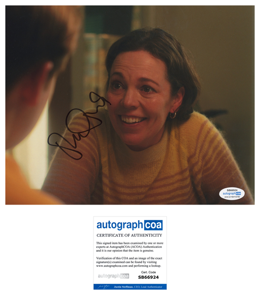 Olivia Colman Heartstopper Signed Autograph 8x10 Photo ACOA