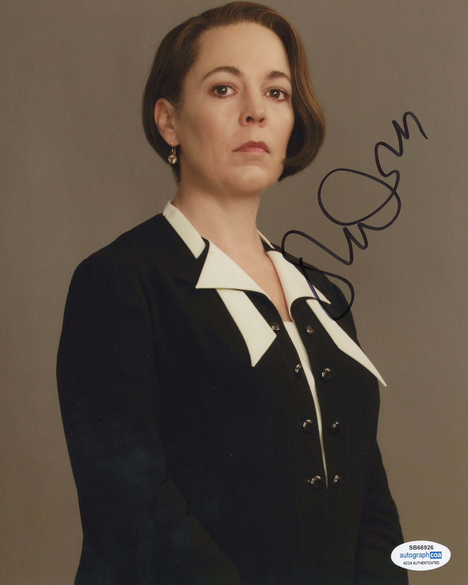 Olivia Colman Murder Orient Signed Autograph 8x10 Photo ACOA