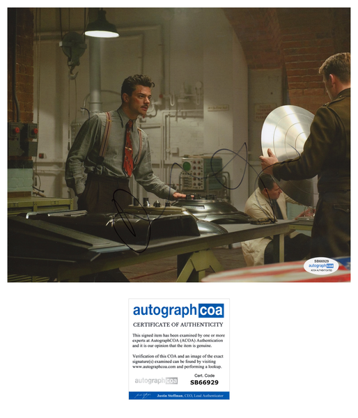 Dominic Cooper Captan America Signed Autograph 8x10 Photo ACOA