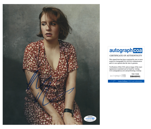 Lena Dunham Girls Signed Autograph 8x10 Photo ACOA