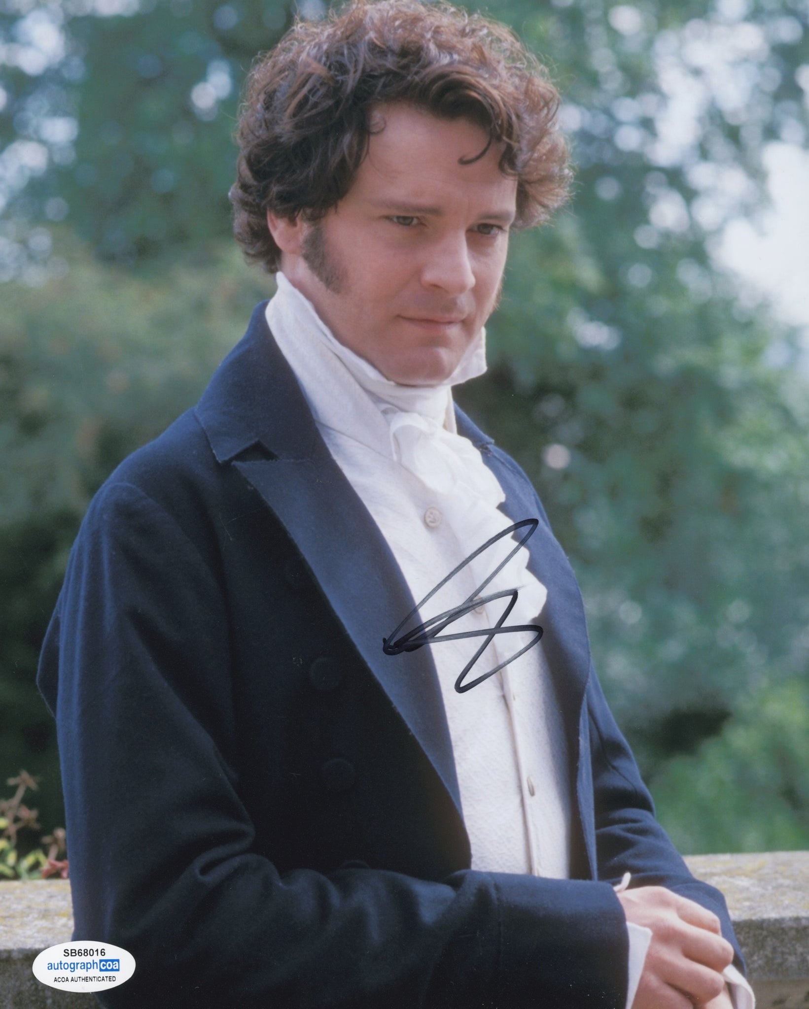 Colin Firth Pride and Prejudice Signed Autograph 8x10 Photo ACOA