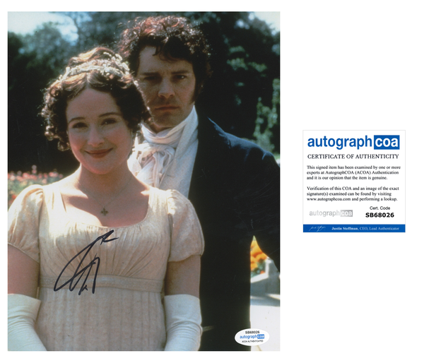 Colin Firth Pride and Prejudice Signed Autograph 8x10 Photo ACOA