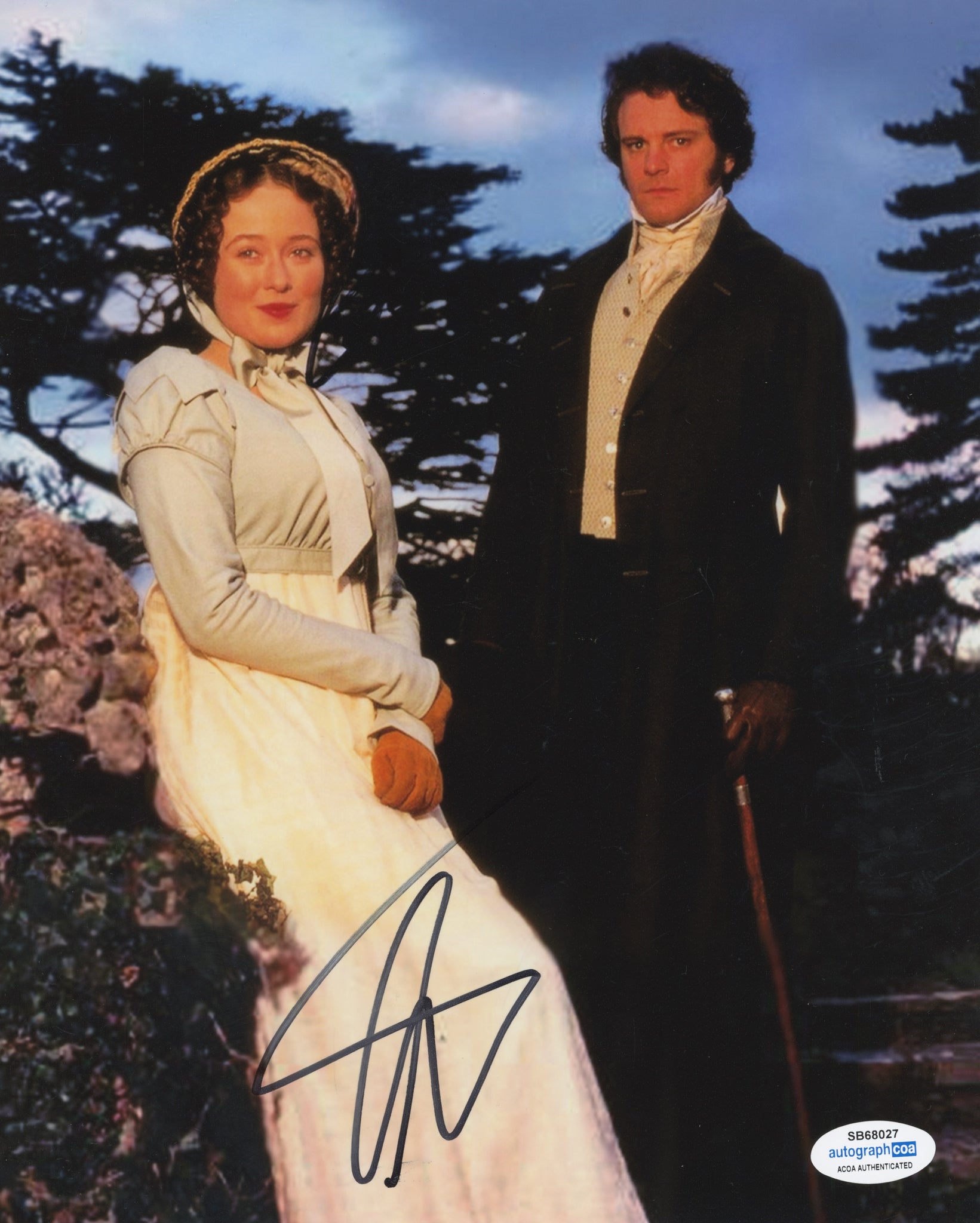 Colin Firth Pride and Prejudice Signed Autograph 8x10 Photo ACOA