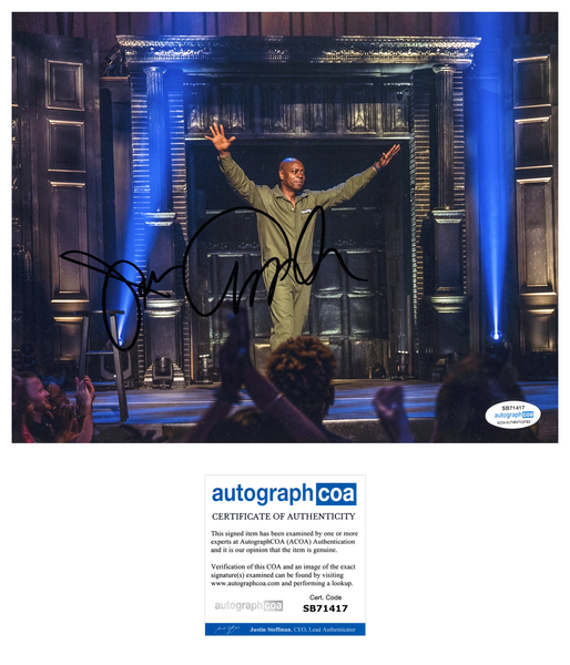 Dave Chappelle Signed Autograph 8x10 Photo ACOA