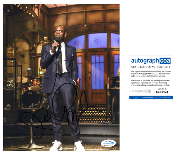 Dave Chappelle Signed Autograph 8x10 Photo ACOA